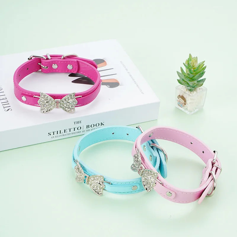 Diamond Bowknot Dog & Cat Collar