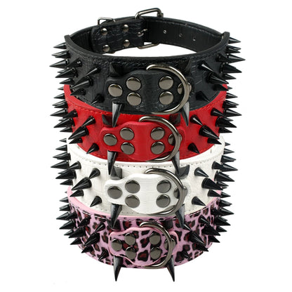 Spiked Leather Dog Collar