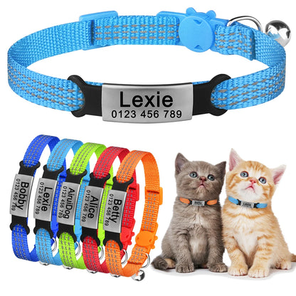 Personalized Cat Collar with ID Tag